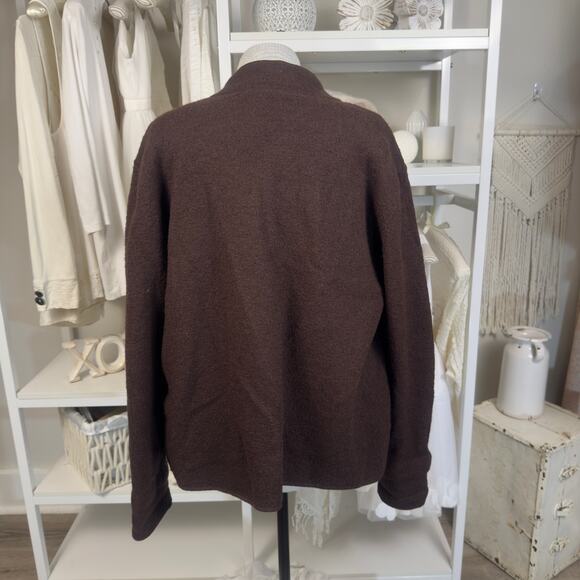 Women’s, men’s, unisex brown button up cardigan sweater #3290 - Picture 4 of 5